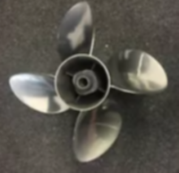 763947 BRP Evinrude Cyclone TBX Stainless Steel 4-Blade Propeller (14 x 21) LH