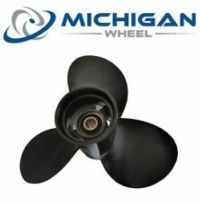 062207 Michigan Evinrude Johnson BRP Hélice en aluminium (10-1 / 4 x 13) Moyeu traversant, cannelure de dent d'échappement 10, lame 3
