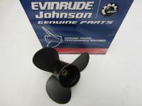 763458 Prop Evinrude Johnson OMC BRP Aluminum Propeller (9-1/4 x 9) 13 Spline & Thru-Hub Exhaust