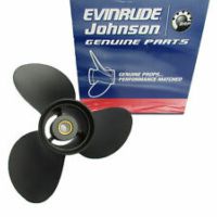 For Evinrude Johnson OMC     15 HP E-Tech H.O.  2011 - Newer     20 HP 2 Cylinder 1984 - 1997     25 HP Commercial 1992 - Newer     25 HP 2 & 3 Cylinder  1984 - Newer     30 HP 2 Cylinder 1984 - Newer     Recommended for 17-20 foot Boats, All Loads, Ski     10.3 Inch Diameter, Right Rotation, 13 Inch Pitch, 3 Blade     Thru Hub Exhaust, 13 Spline, 3" Gearcase      Hard to find on Amazon, but they have them on eBay.  Other compatible prop options:  15-35 HP Aluminum and Stainless Steel Propellers for Joh
