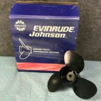 778772 Prop Evinrude Johnson OMC BRP Aluminium Propeller (9-1 / 4 x 10) 13 Spline & Thru-Hub Exhaust