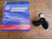 778773 Prop Evinrude Johnson OMC BRP Aluminium Propeller (9-1 / 4 x 11) 13 Spline & Thru-Hub Exhaust