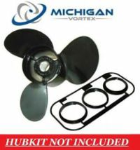 992502 Michigan Vortex aluminiumspropel (10-1/2 x 10) gennemnav, udstødning 14 spline, 3" gearkasse