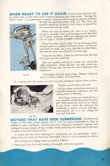 Evinrude 3012 Owners Manual Page 21
