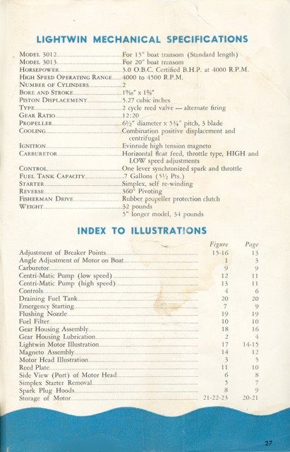 Evinrude 3012 Eigners Manual-side 27